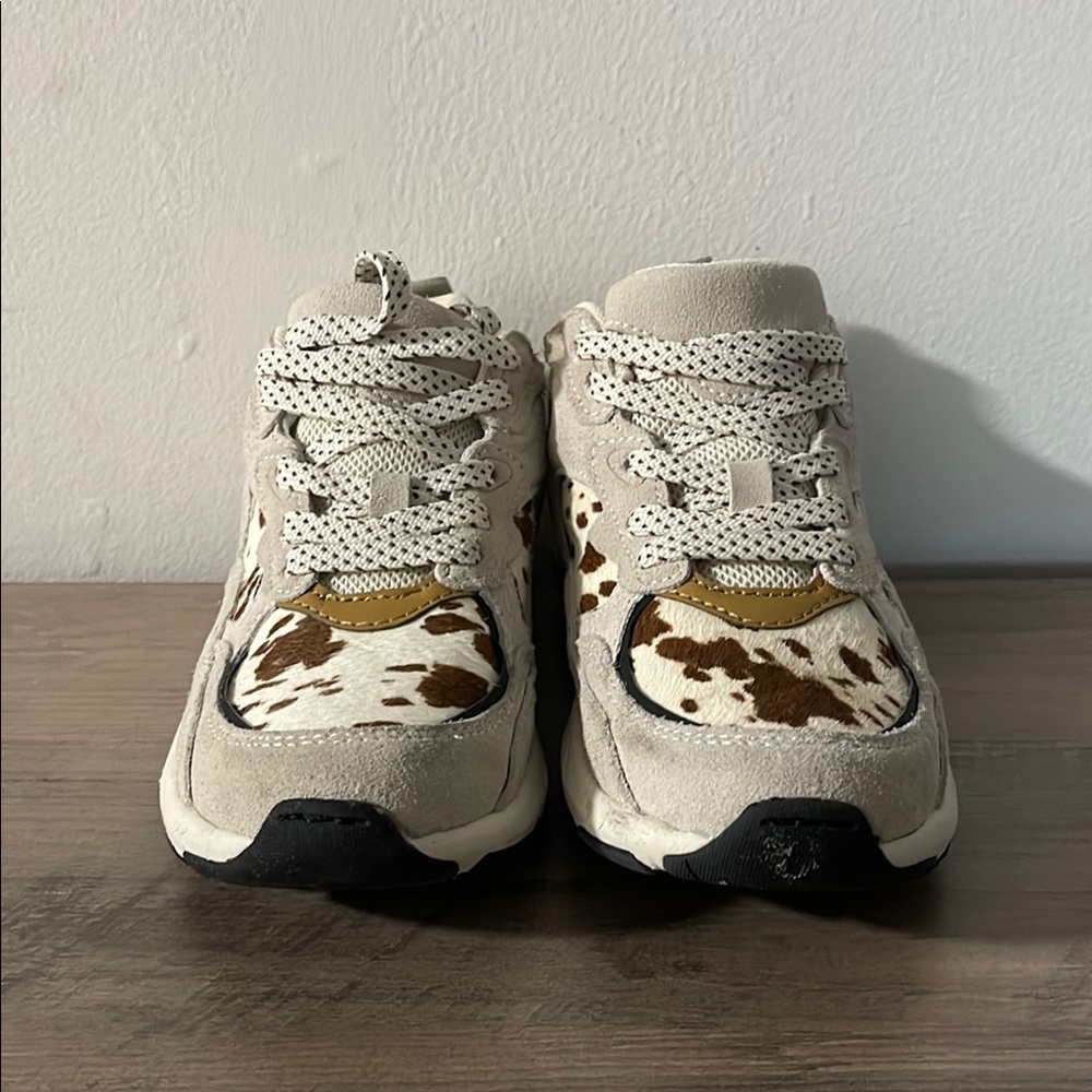 Zara Cream and Brown Sneakers with Chunky Sole